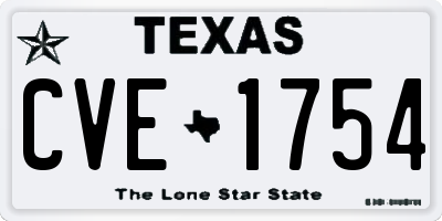 TX license plate CVE1754