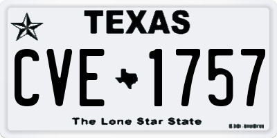 TX license plate CVE1757