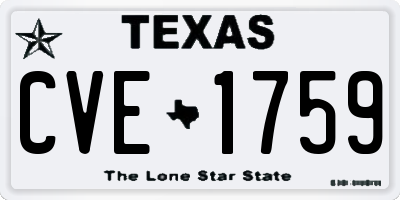 TX license plate CVE1759