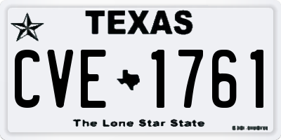 TX license plate CVE1761