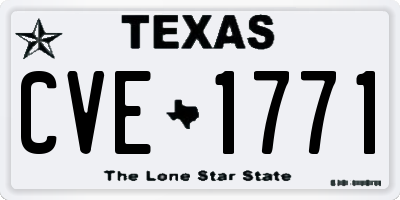 TX license plate CVE1771