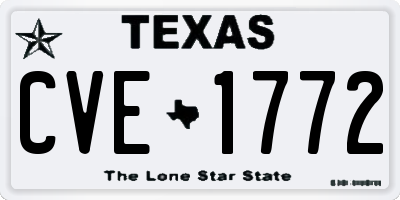 TX license plate CVE1772