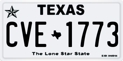 TX license plate CVE1773