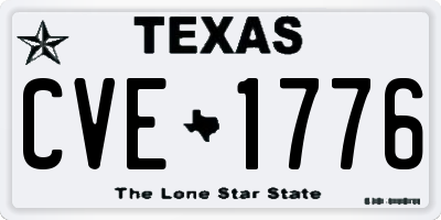 TX license plate CVE1776