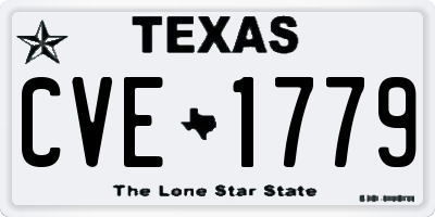 TX license plate CVE1779