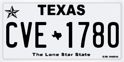 TX license plate CVE1780