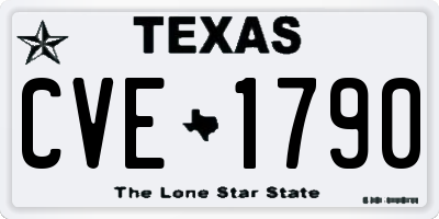 TX license plate CVE1790