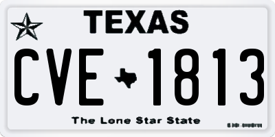 TX license plate CVE1813