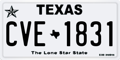 TX license plate CVE1831