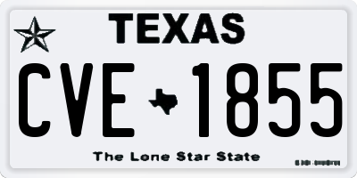TX license plate CVE1855