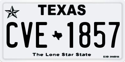 TX license plate CVE1857