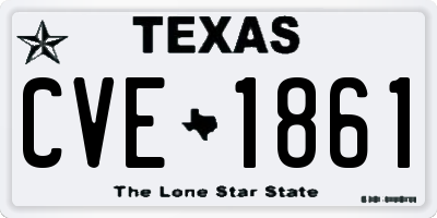 TX license plate CVE1861