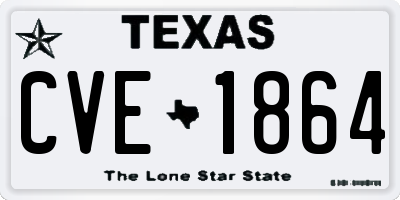TX license plate CVE1864