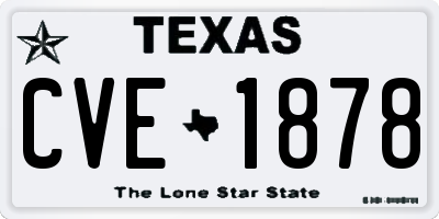 TX license plate CVE1878