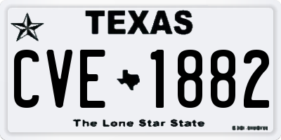 TX license plate CVE1882