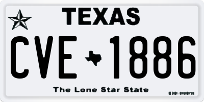 TX license plate CVE1886