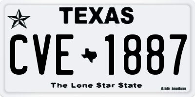 TX license plate CVE1887