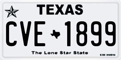 TX license plate CVE1899