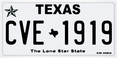 TX license plate CVE1919