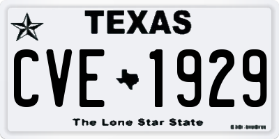 TX license plate CVE1929