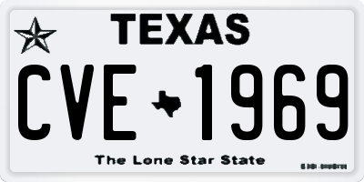 TX license plate CVE1969
