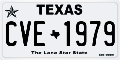 TX license plate CVE1979
