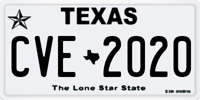 TX license plate CVE2020