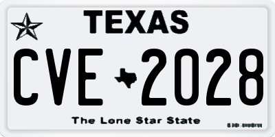 TX license plate CVE2028