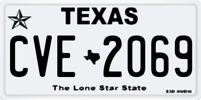 TX license plate CVE2069
