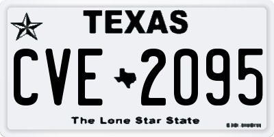 TX license plate CVE2095