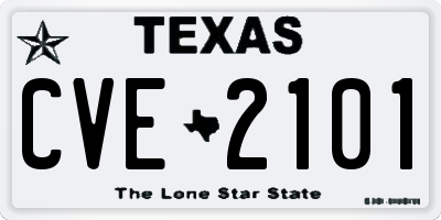 TX license plate CVE2101