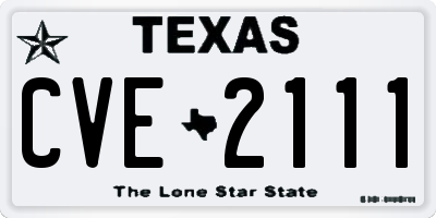 TX license plate CVE2111