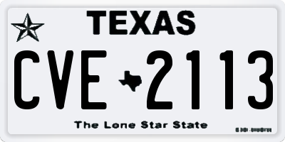 TX license plate CVE2113