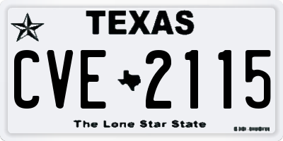 TX license plate CVE2115