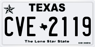 TX license plate CVE2119