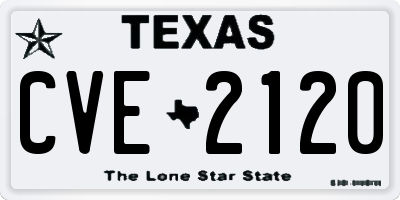 TX license plate CVE2120