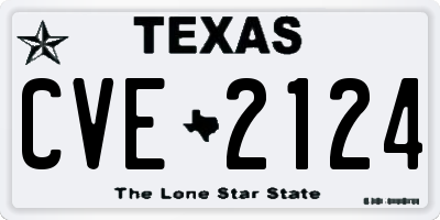 TX license plate CVE2124