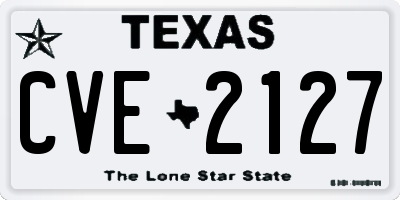 TX license plate CVE2127