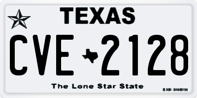 TX license plate CVE2128
