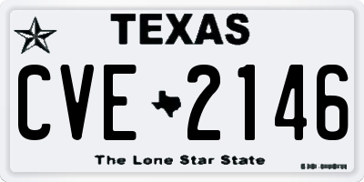 TX license plate CVE2146
