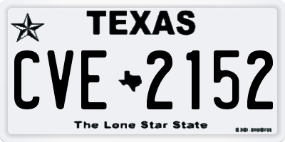 TX license plate CVE2152