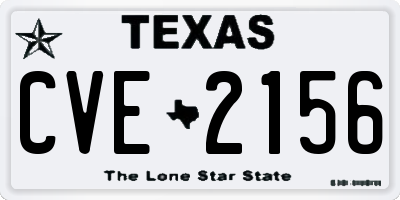 TX license plate CVE2156