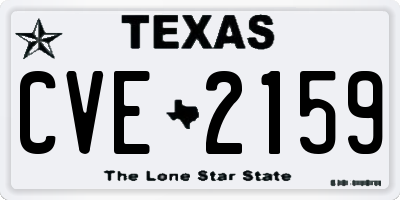 TX license plate CVE2159