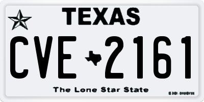 TX license plate CVE2161