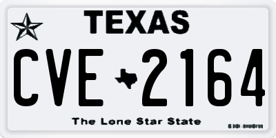 TX license plate CVE2164