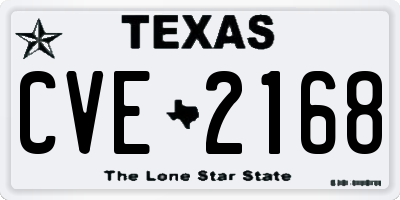 TX license plate CVE2168