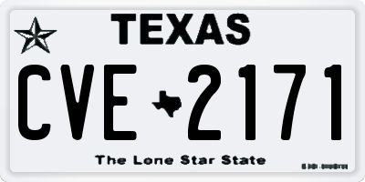 TX license plate CVE2171