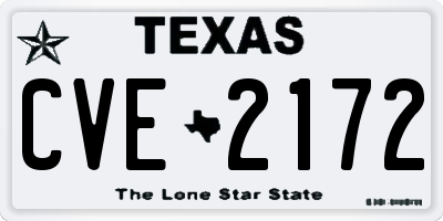 TX license plate CVE2172