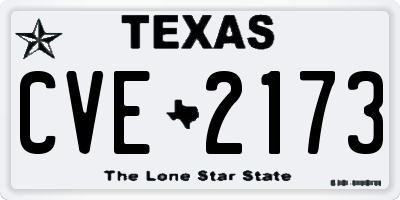 TX license plate CVE2173