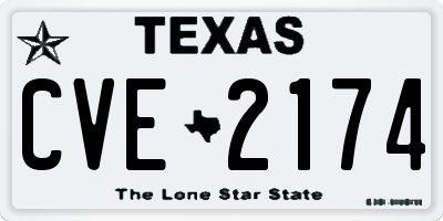 TX license plate CVE2174